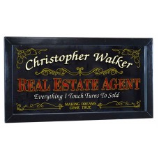 Real Estate Agent Personalized Bar Occupational Mirror Sign Pub Office   253807803026